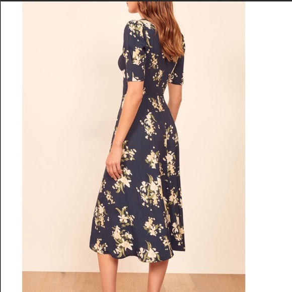 NEW Reformation ruched neck midi dress - Picture 4 of 8